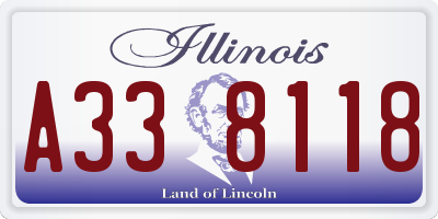 IL license plate A338118