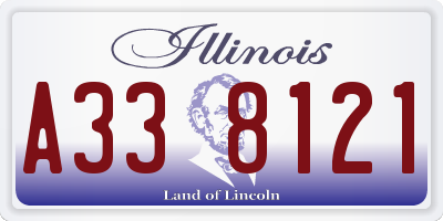 IL license plate A338121
