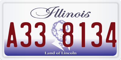 IL license plate A338134