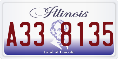 IL license plate A338135