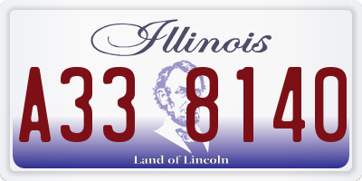 IL license plate A338140