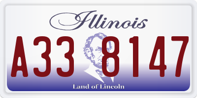 IL license plate A338147