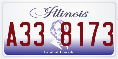IL license plate A338173