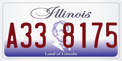IL license plate A338175