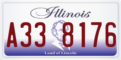 IL license plate A338176