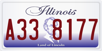 IL license plate A338177