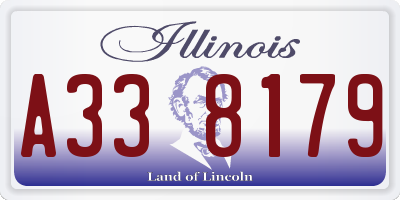 IL license plate A338179