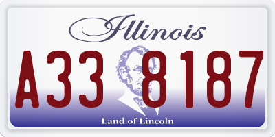 IL license plate A338187
