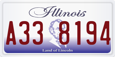 IL license plate A338194