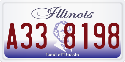 IL license plate A338198