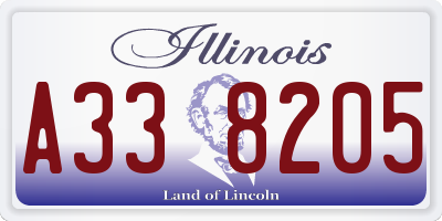 IL license plate A338205