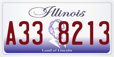 IL license plate A338213