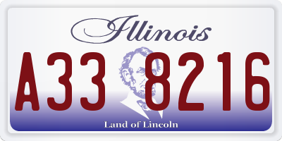 IL license plate A338216