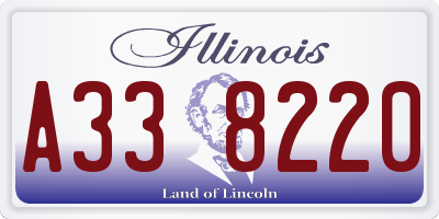 IL license plate A338220