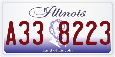 IL license plate A338223