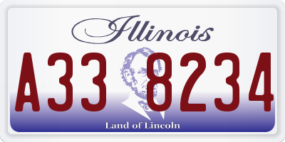IL license plate A338234