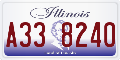 IL license plate A338240