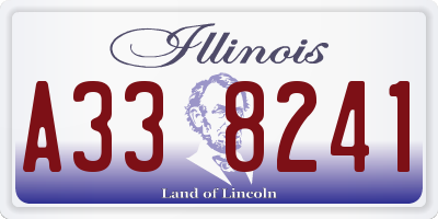 IL license plate A338241
