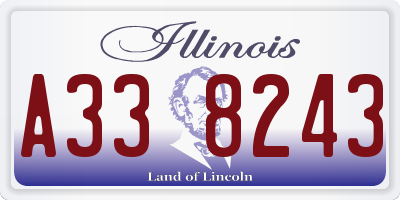 IL license plate A338243