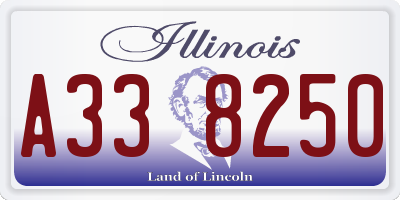 IL license plate A338250