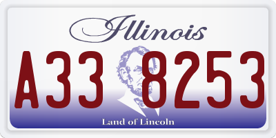 IL license plate A338253