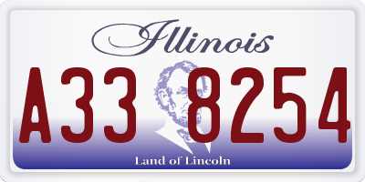 IL license plate A338254
