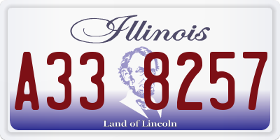 IL license plate A338257