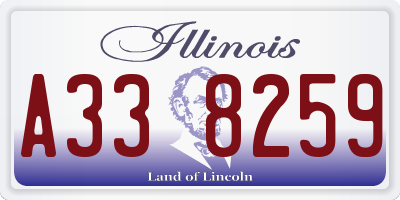 IL license plate A338259