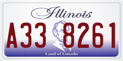 IL license plate A338261