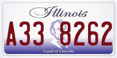IL license plate A338262