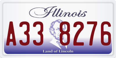 IL license plate A338276