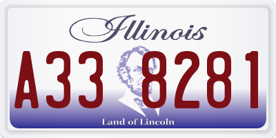 IL license plate A338281