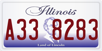 IL license plate A338283