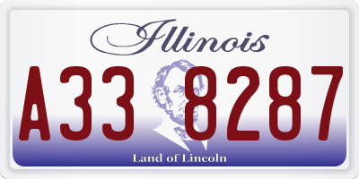 IL license plate A338287