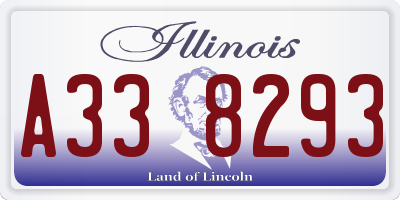 IL license plate A338293