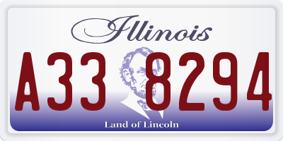 IL license plate A338294