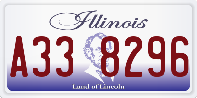 IL license plate A338296