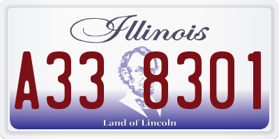 IL license plate A338301