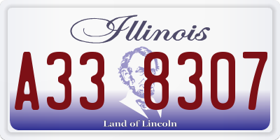 IL license plate A338307