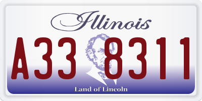 IL license plate A338311