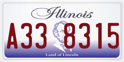 IL license plate A338315