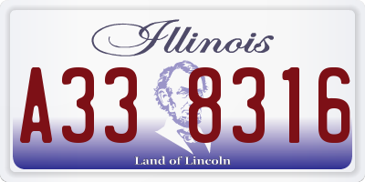 IL license plate A338316