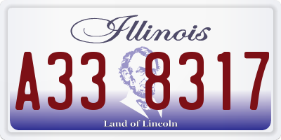 IL license plate A338317