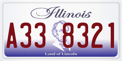 IL license plate A338321