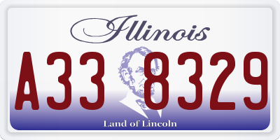 IL license plate A338329