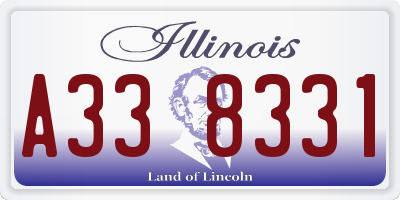 IL license plate A338331