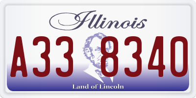 IL license plate A338340