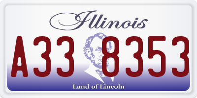 IL license plate A338353