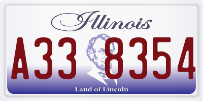 IL license plate A338354