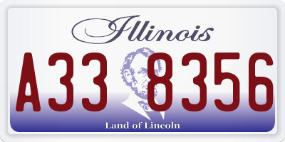 IL license plate A338356